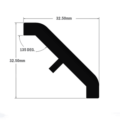 40-240-0 MODULAR SOLUTIONS ALUMINUM GUSSET 30MM X 30MM BLACK PLASTIC CAP COVER FOR 40-140-1, FOR A FINISHED APPEARANCE